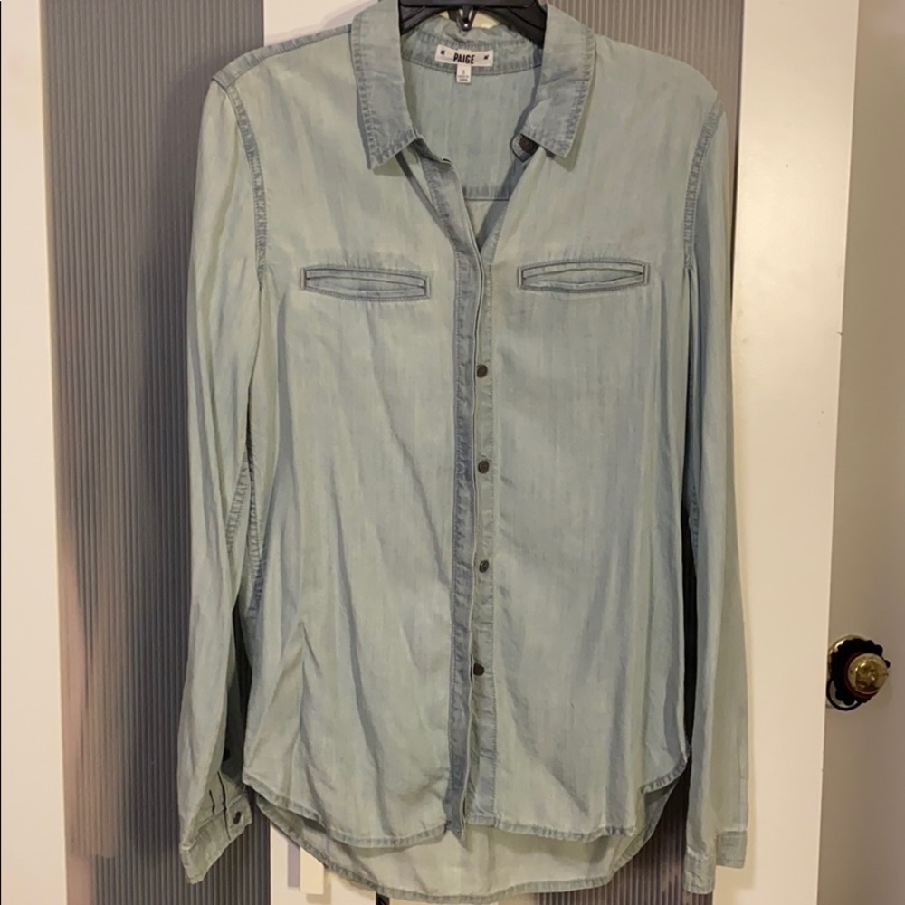 Paige Chambray Button Down Shirt - image 1